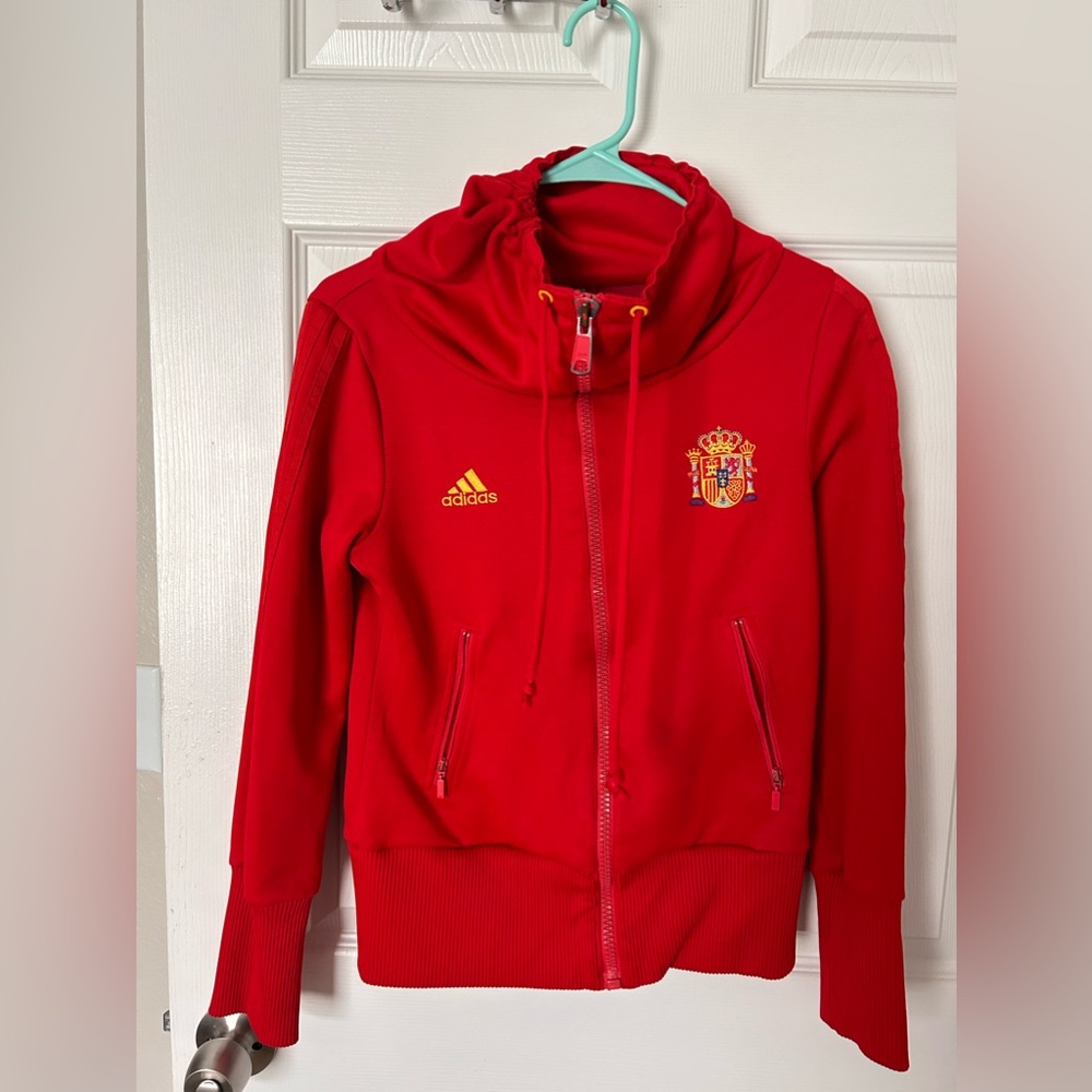 Vintage 2007 Adidas Spain National Soccer Team Warmup Jacket (Size: S)